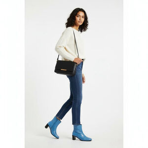 HOPP Senso Blue Leather Ankle Boots - Size 6.5